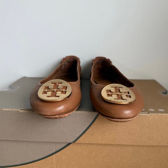 Tory Burch Claire ‘Royal Tan’ Women Ballet Flats - SZ 6 - Picture 7 of 16